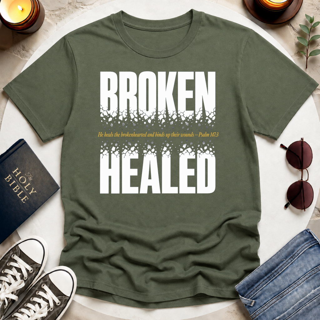 Broken, Healed Typography T-Shirt