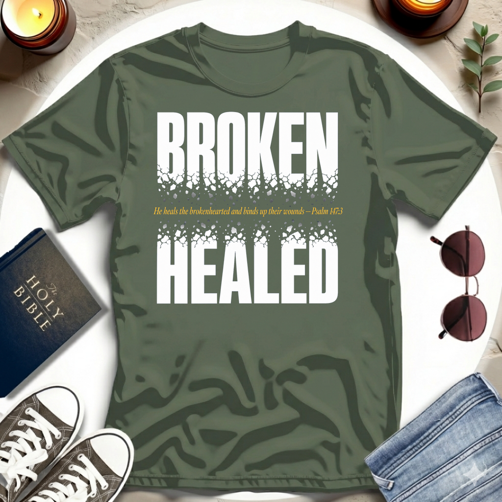 Broken, Healed Typography T-Shirt
