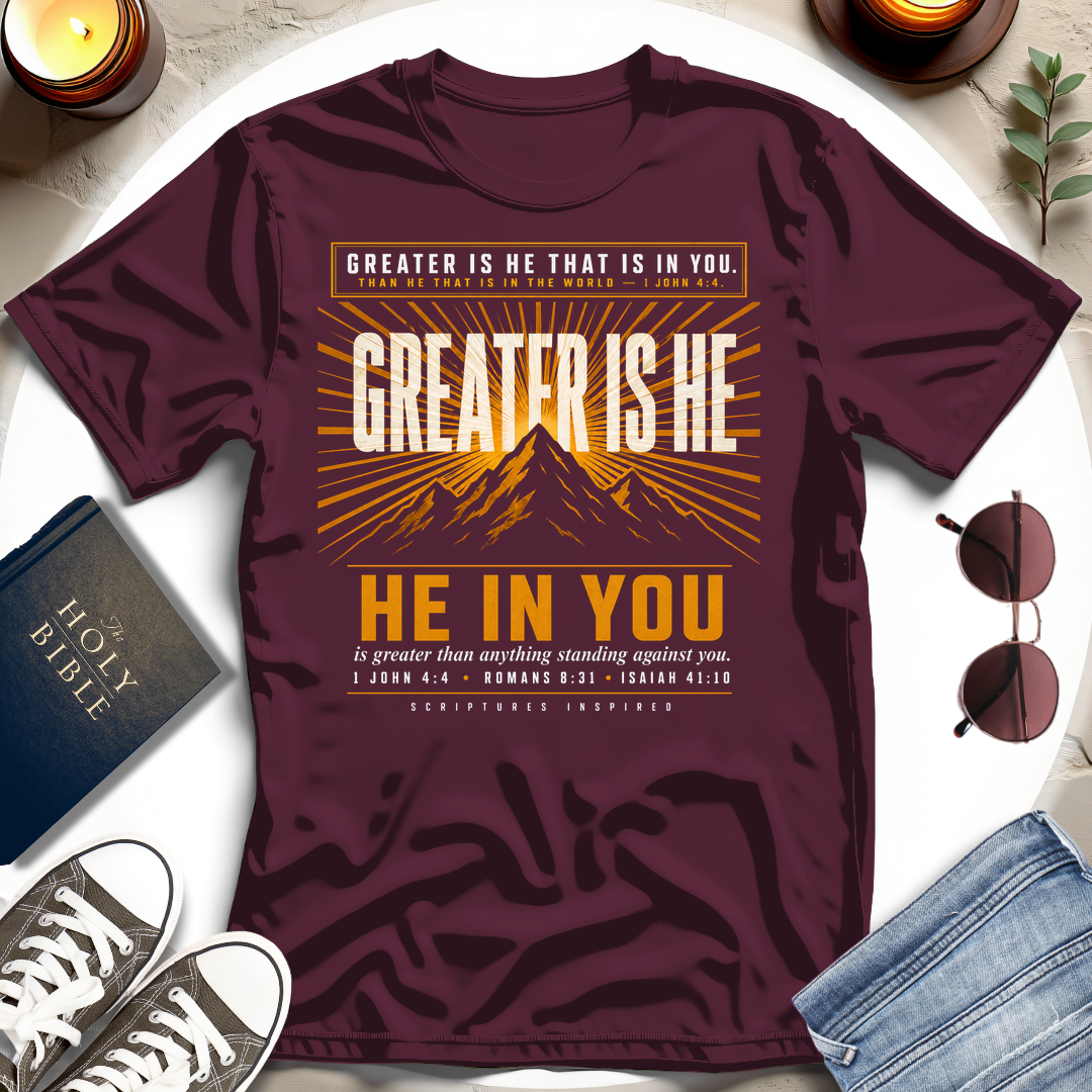 Greater Is He, Mountain T-Shirt
