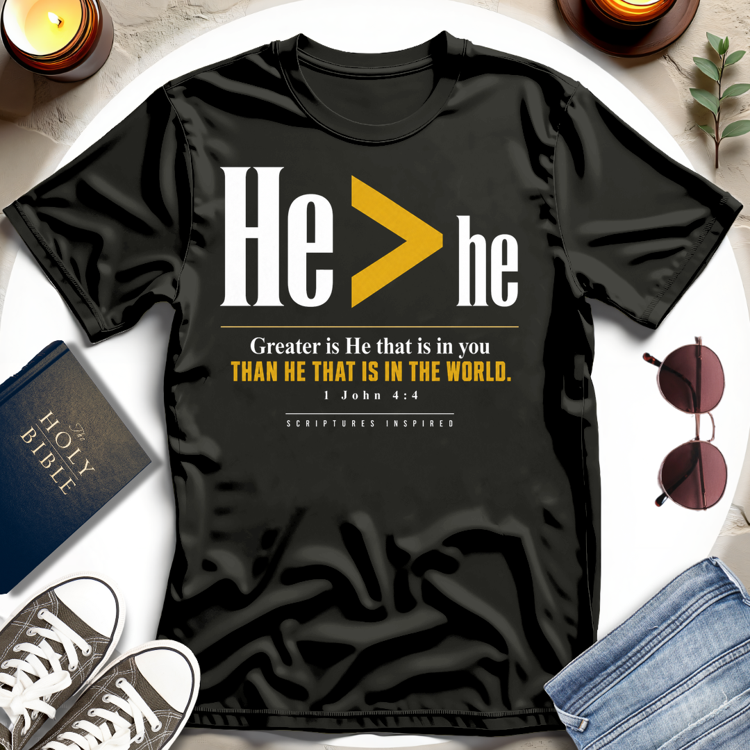 He GREATER THAN he T-Shirt