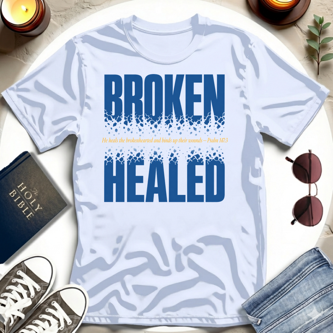 Broken, Healed Typography T-Shirt
