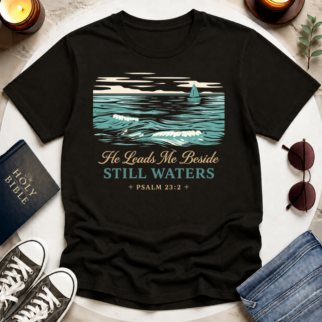He Leads Me T-Shirt