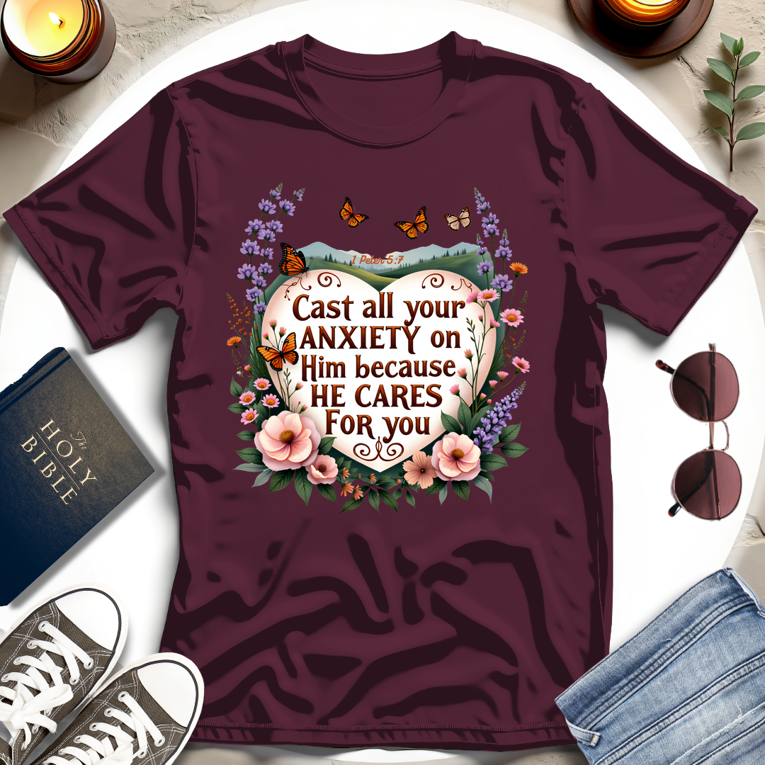 Cast All Your Anxiety T-shirt V