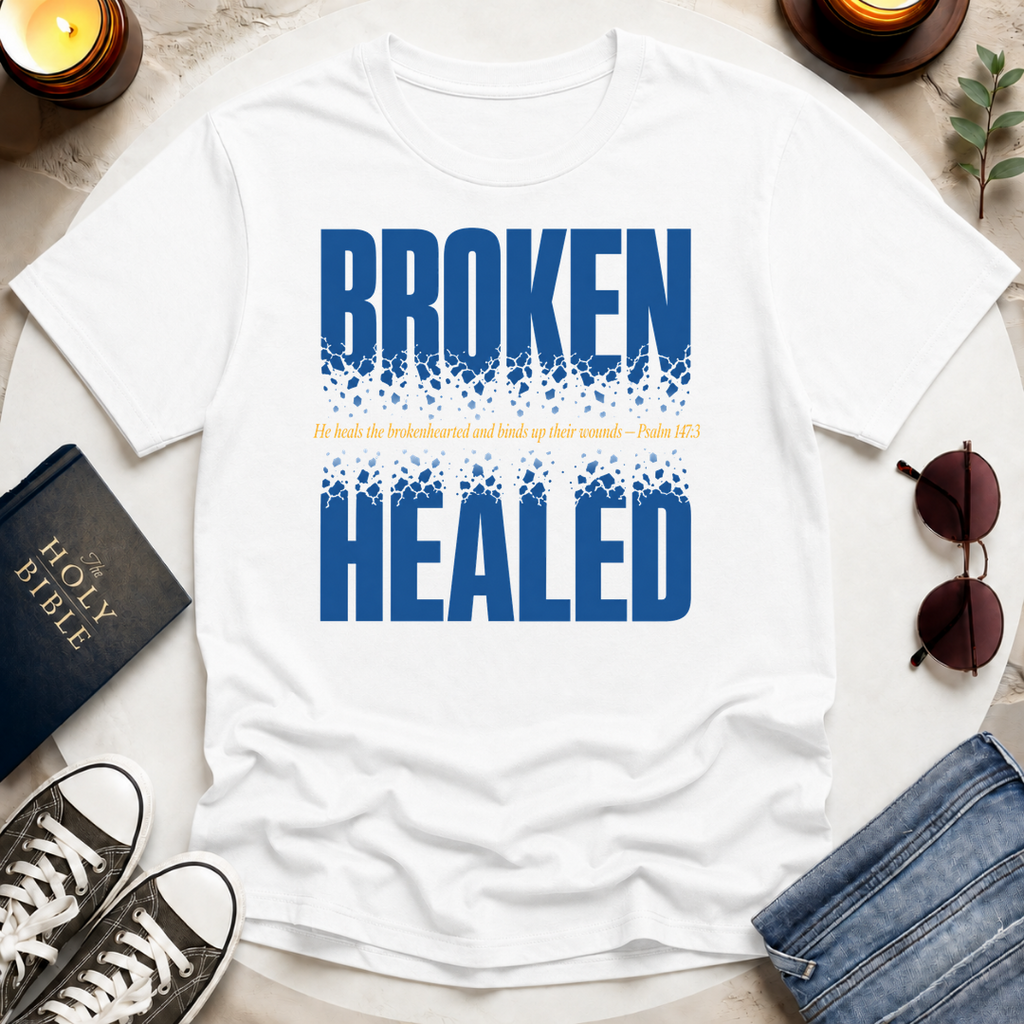 Broken, Healed Typography T-Shirt