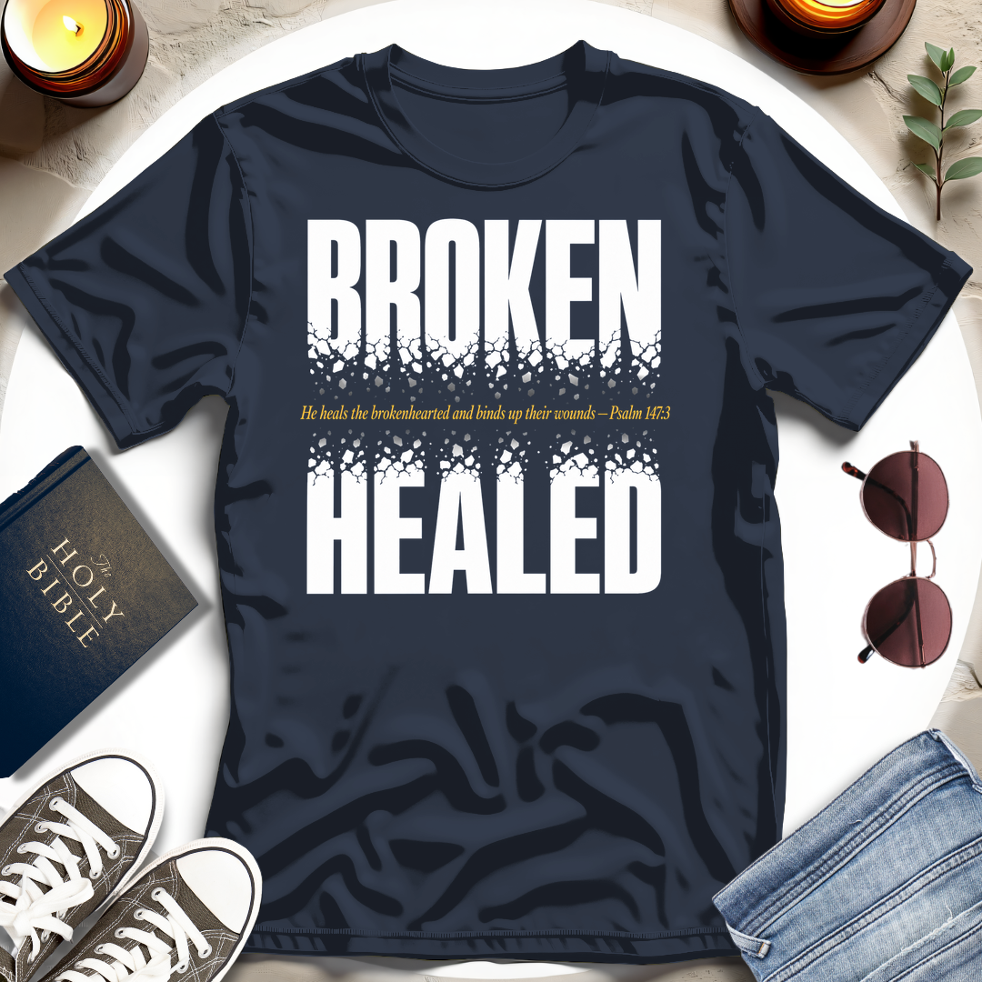 Broken, Healed Typography T-Shirt