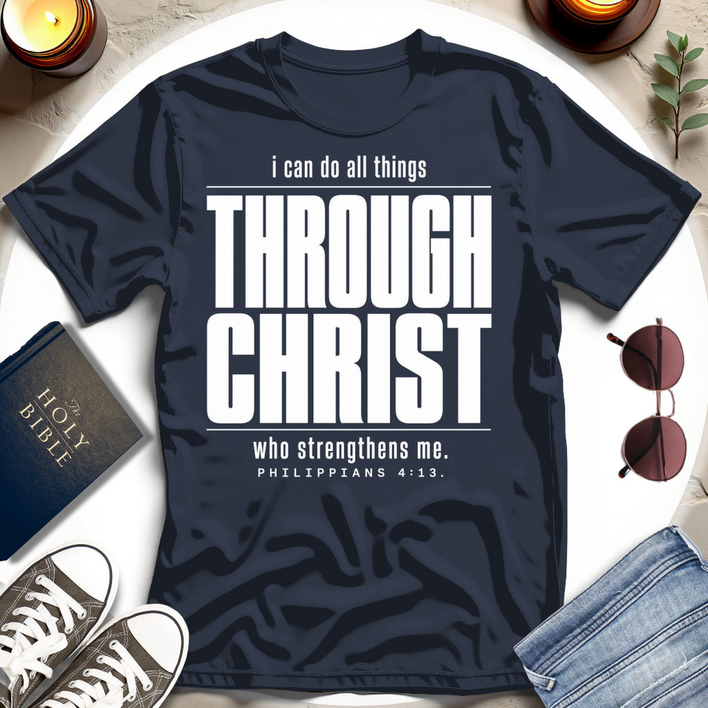 Through Christ—Inverted T-Shirt