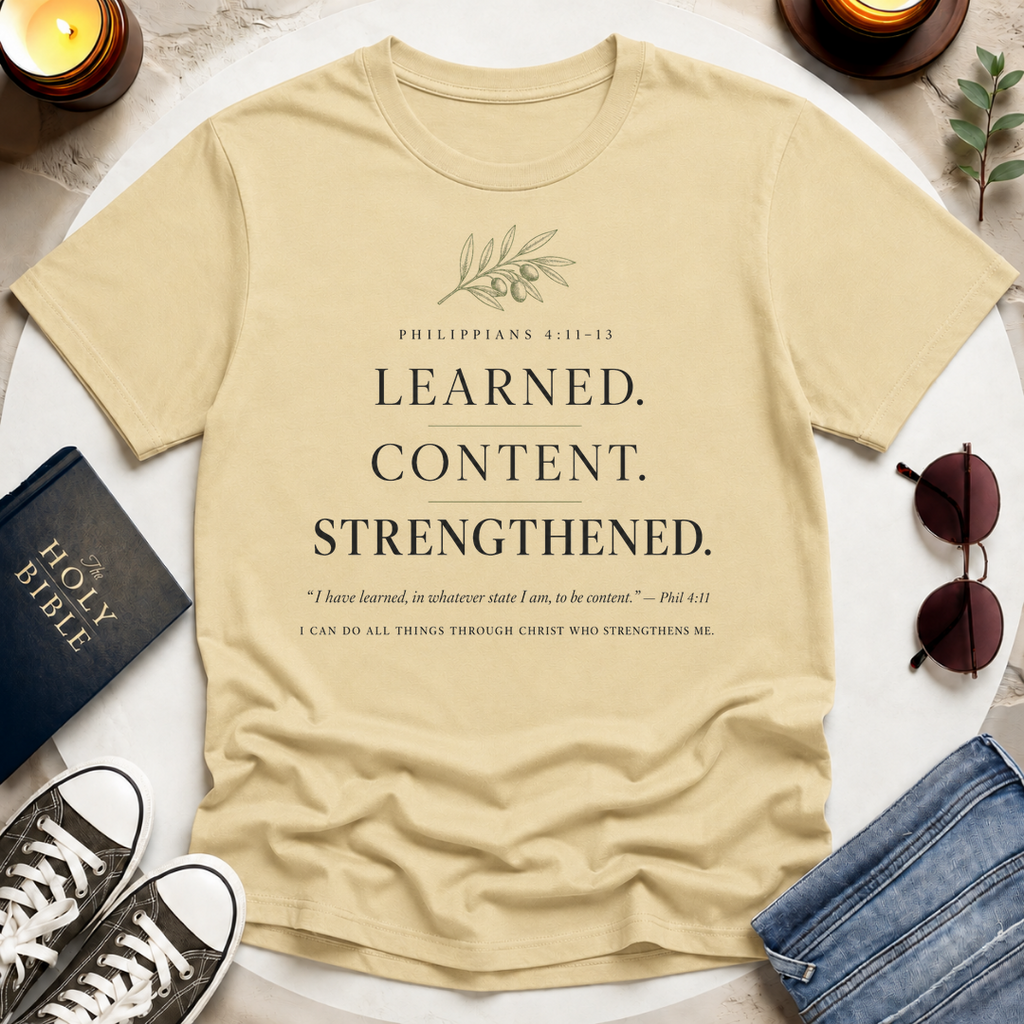 Learned. Content. Strengthened. T-Shirt