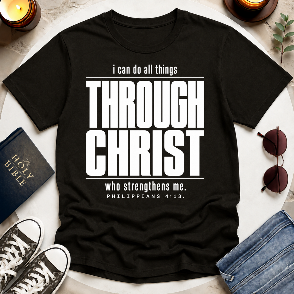 Through Christ—Inverted T-Shirt
