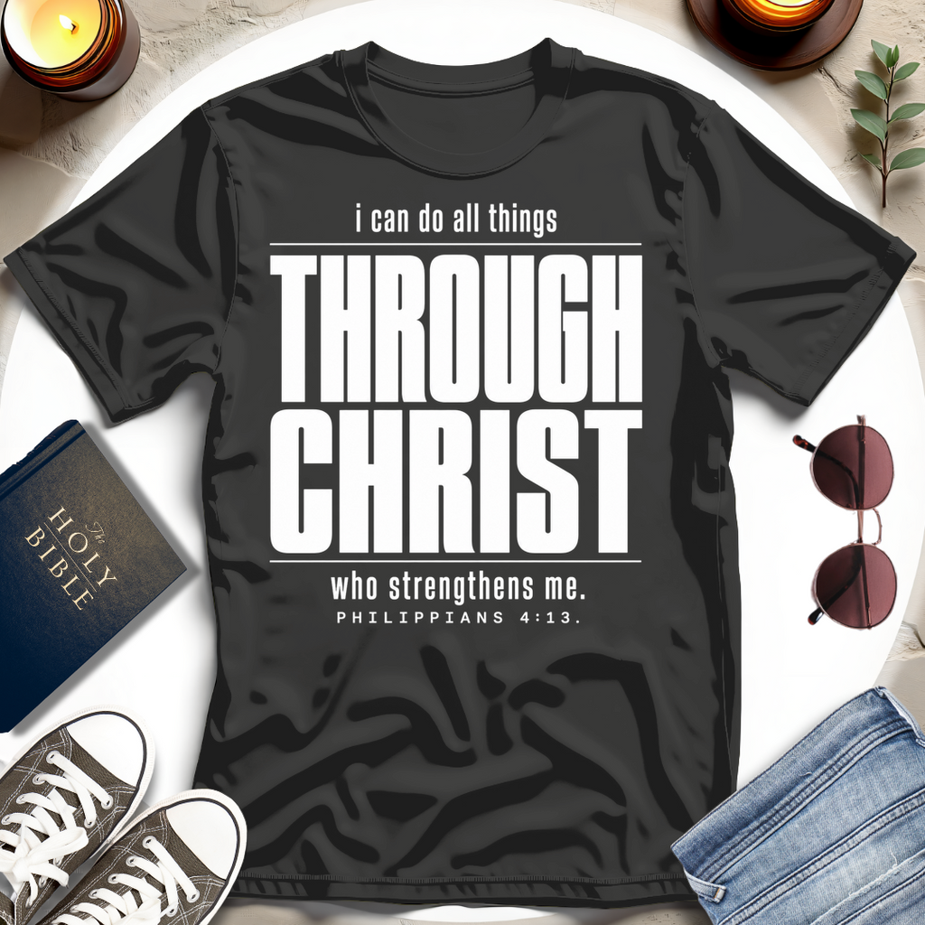 Through Christ—Inverted T-Shirt