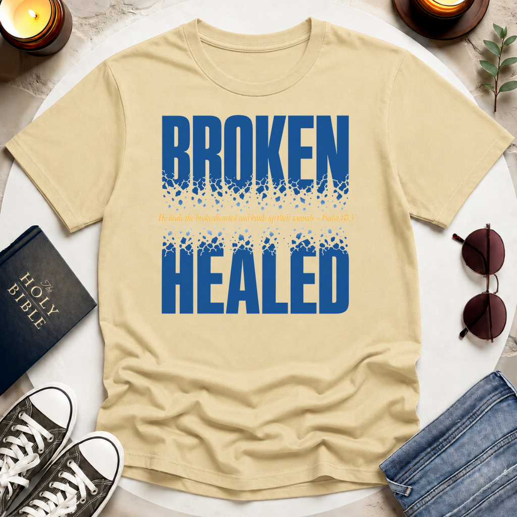 Broken, Healed Typography T-Shirt