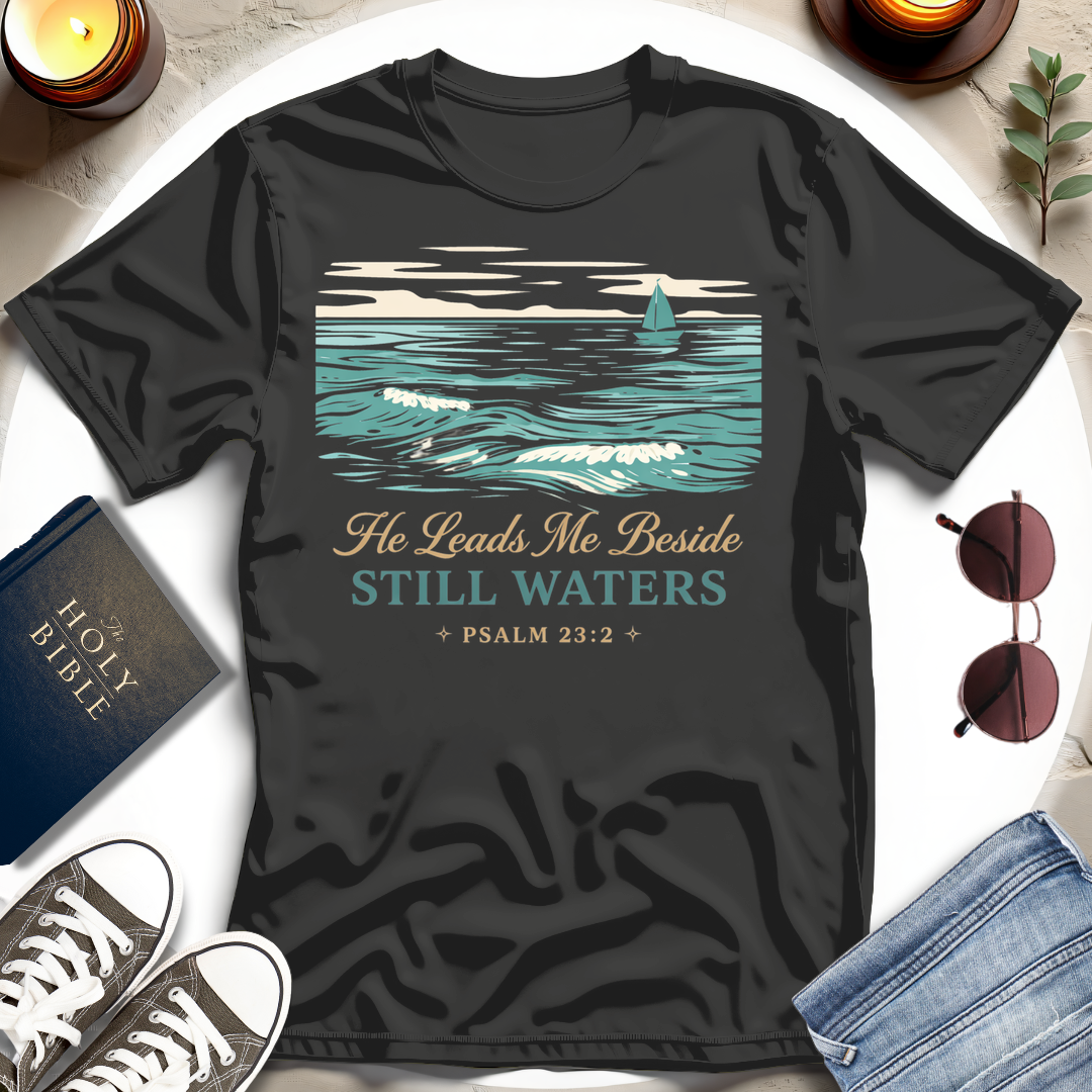 He Leads Me T-Shirt