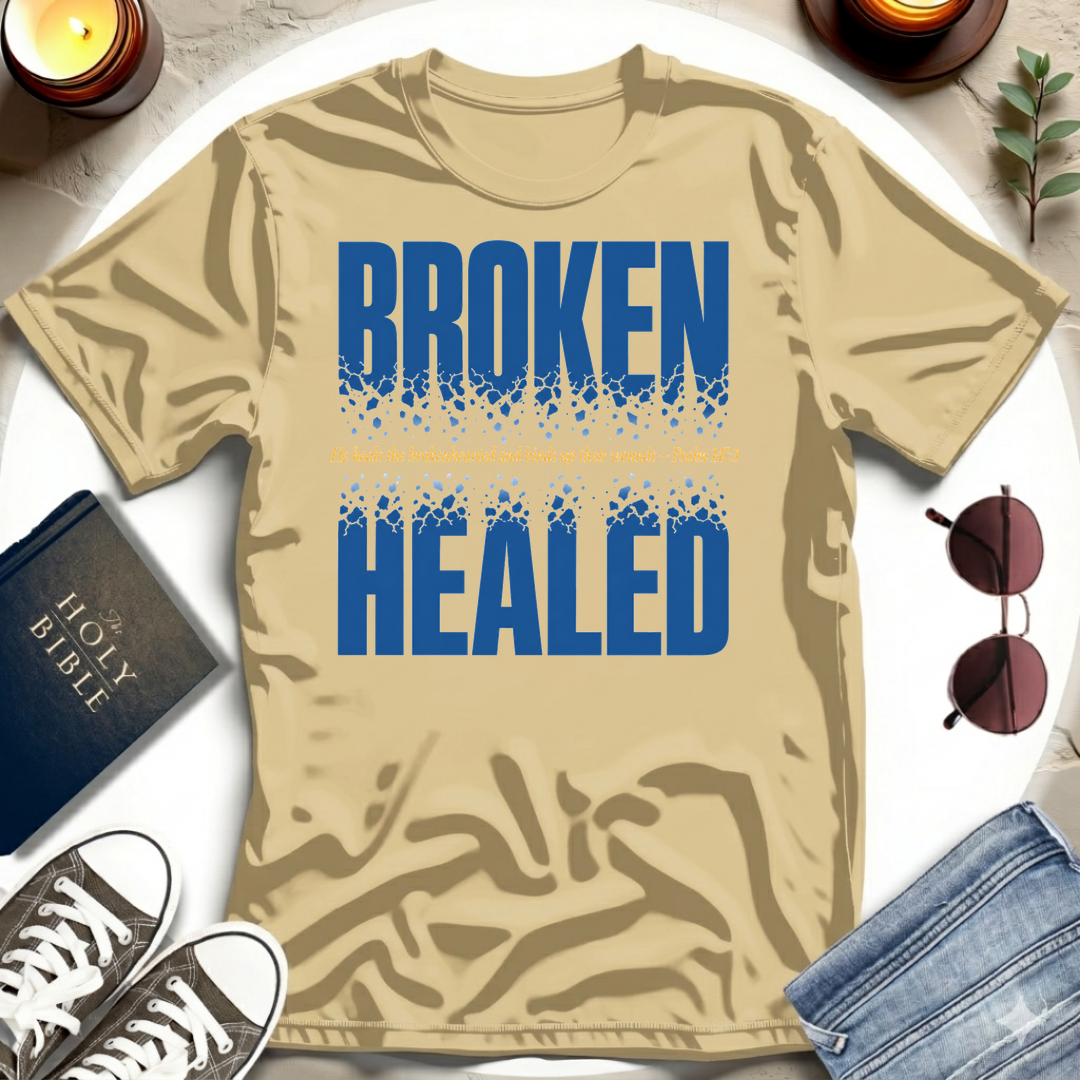 Broken, Healed Typography T-Shirt