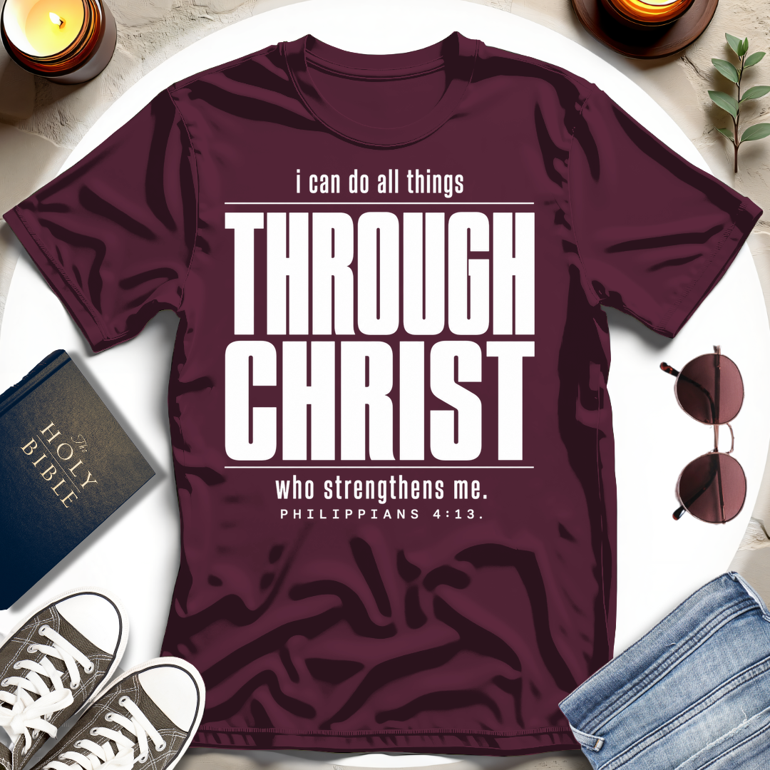 Through Christ—Inverted T-Shirt