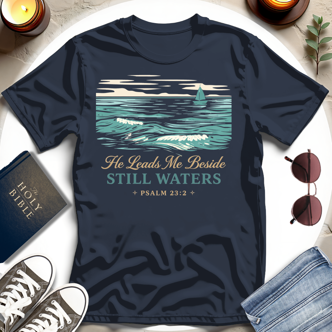 He Leads Me T-Shirt