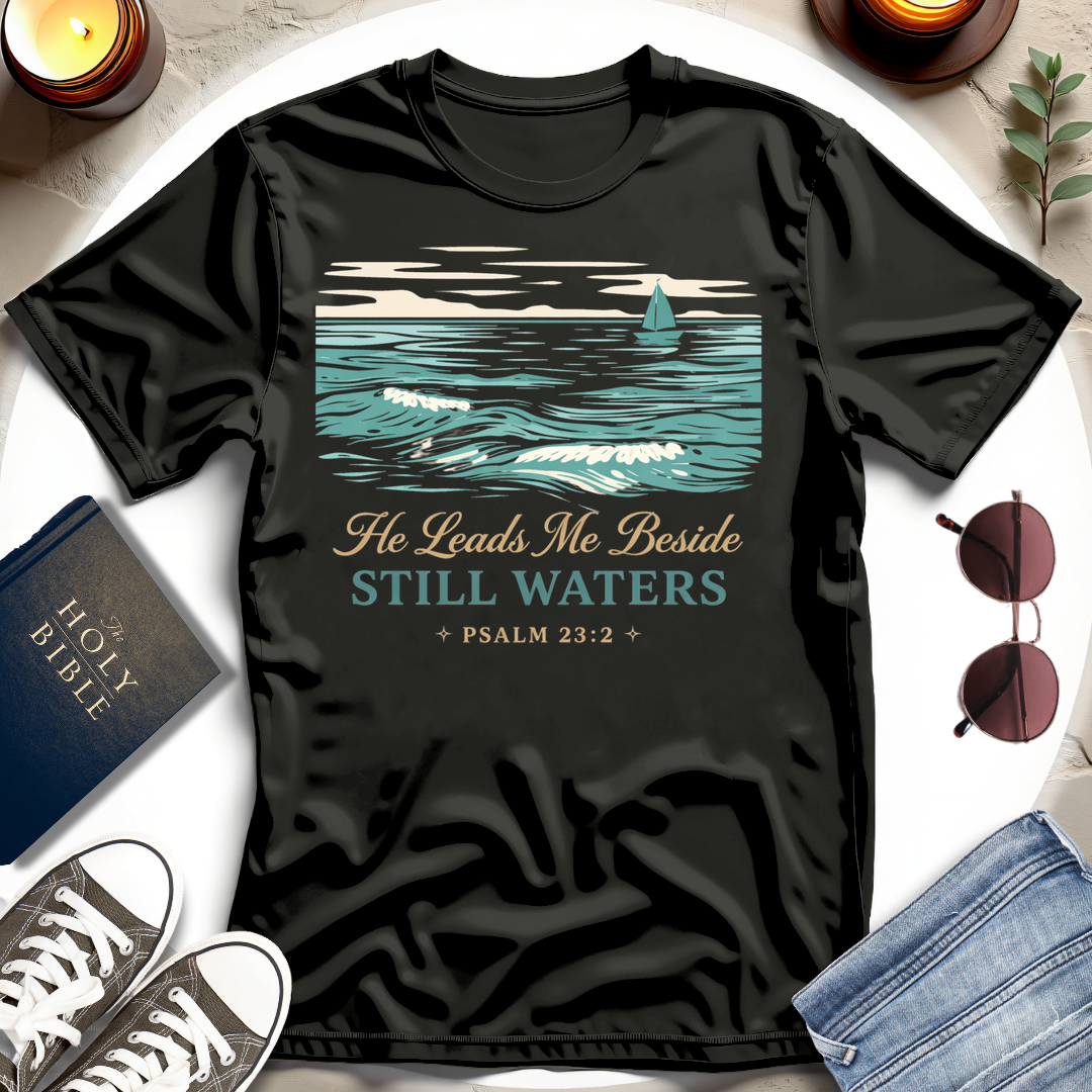 He Leads Me T-Shirt
