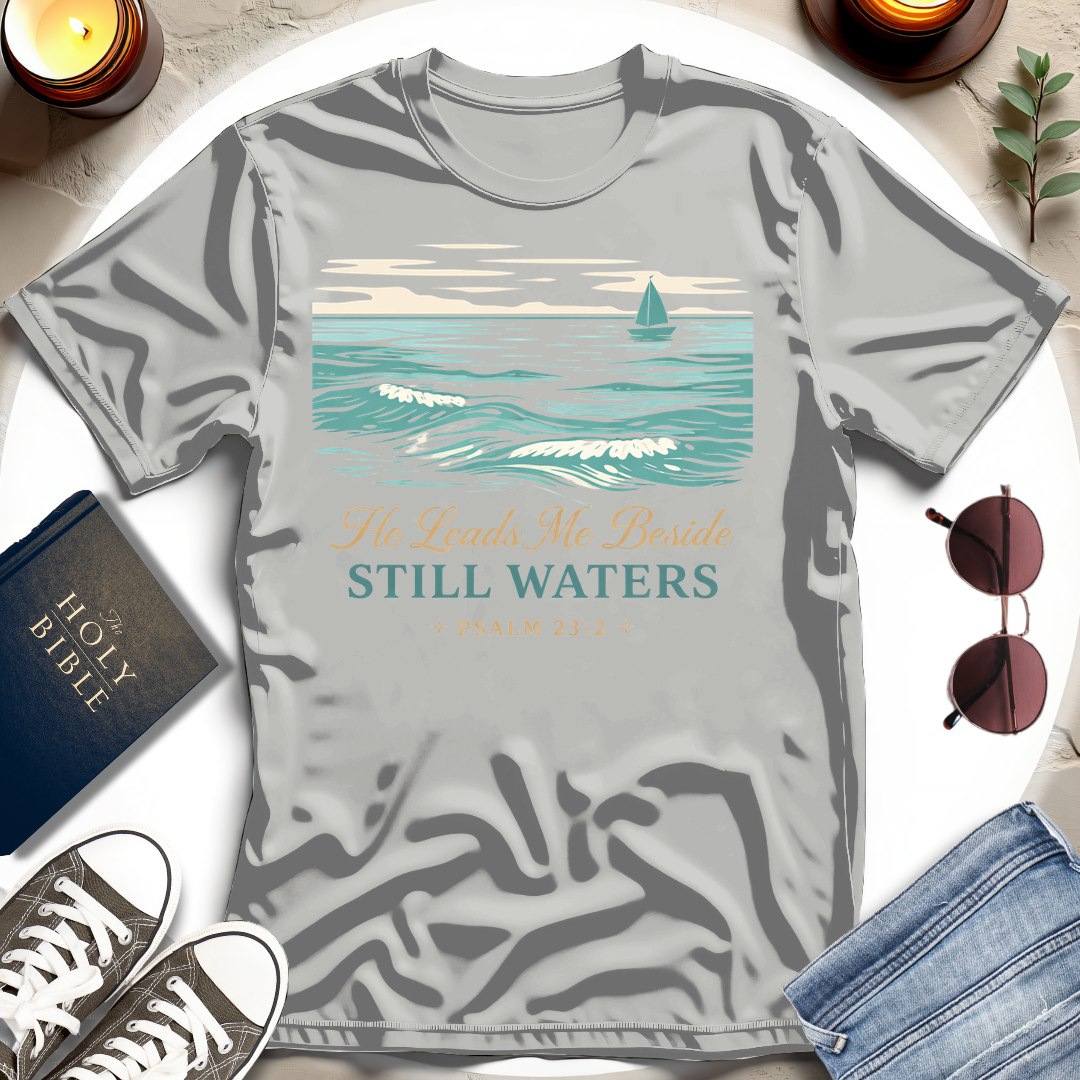He Leads Me T-Shirt
