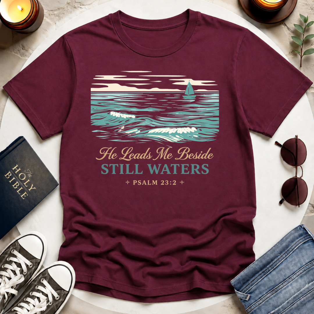 He Leads Me T-Shirt