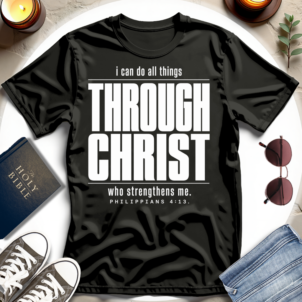 Through Christ—Inverted T-Shirt