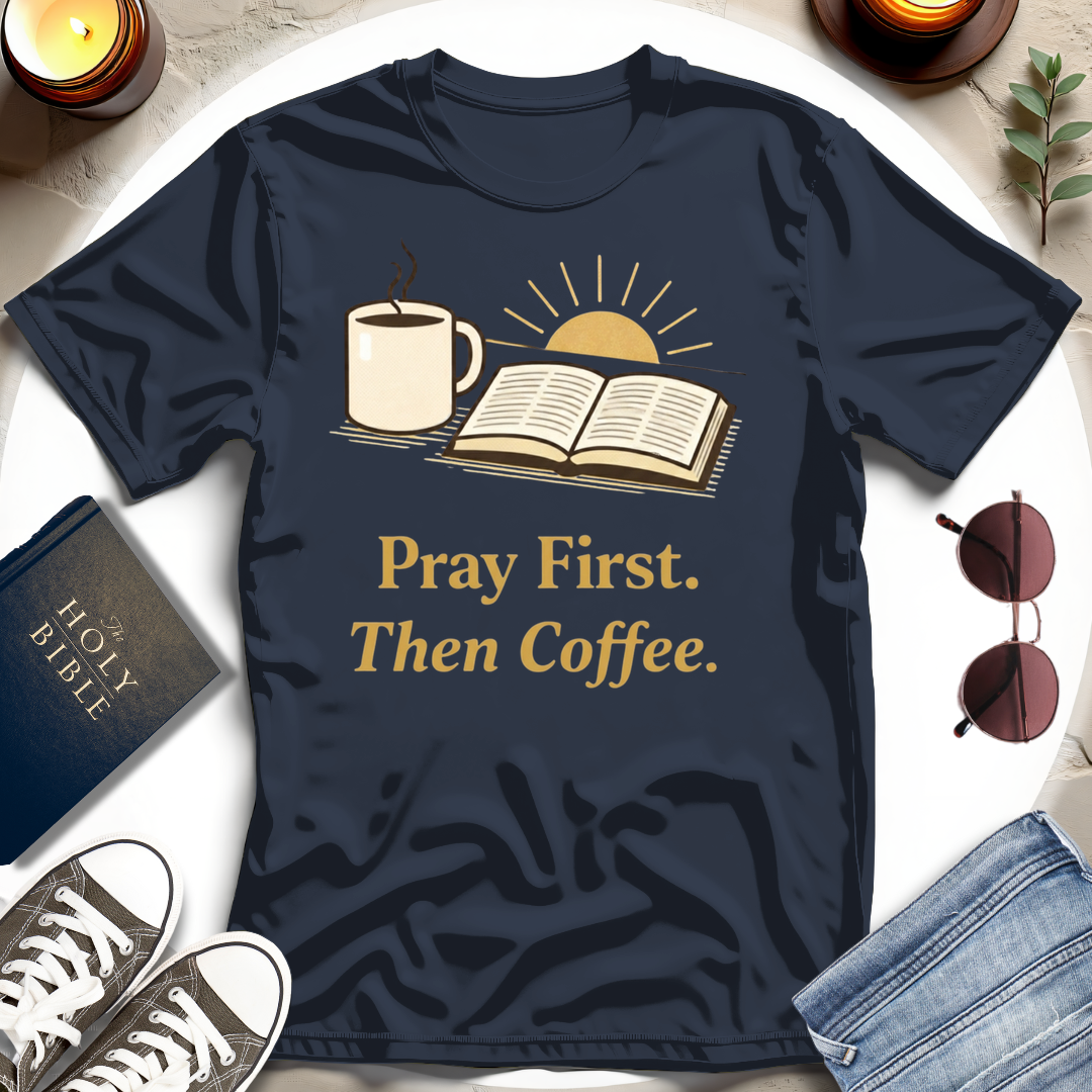 Pray First Then Coffee T-Shirt