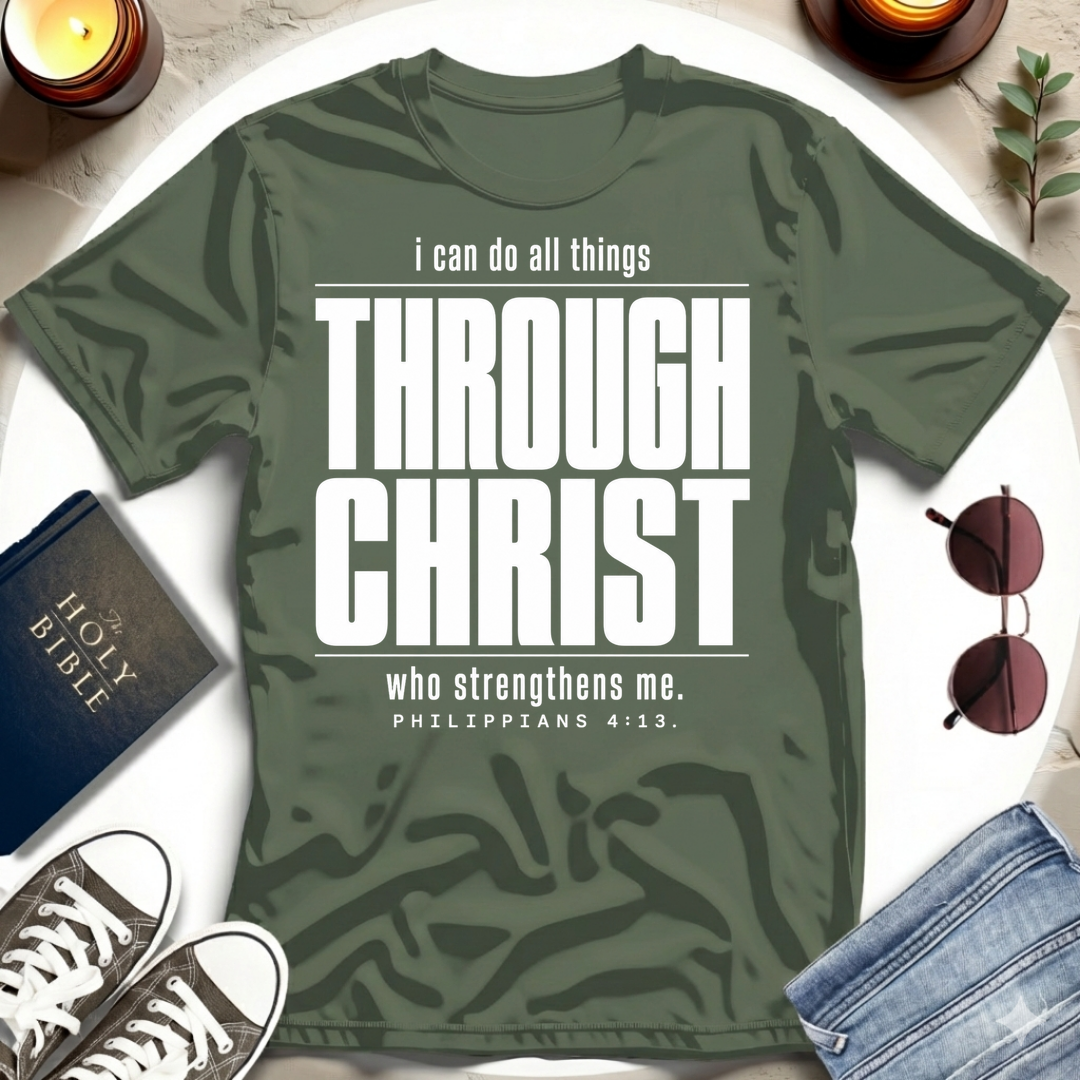 Through Christ—Inverted T-Shirt