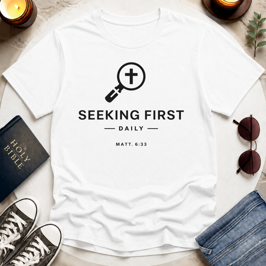 SEEKING FIRST I T-Shirt