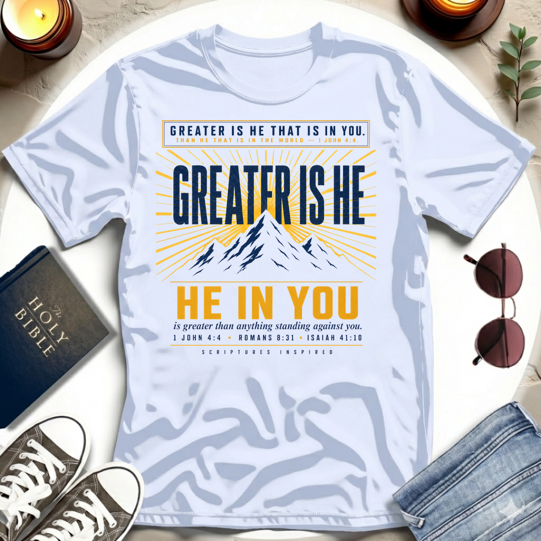 Greater Is He, Mountain T-Shirt